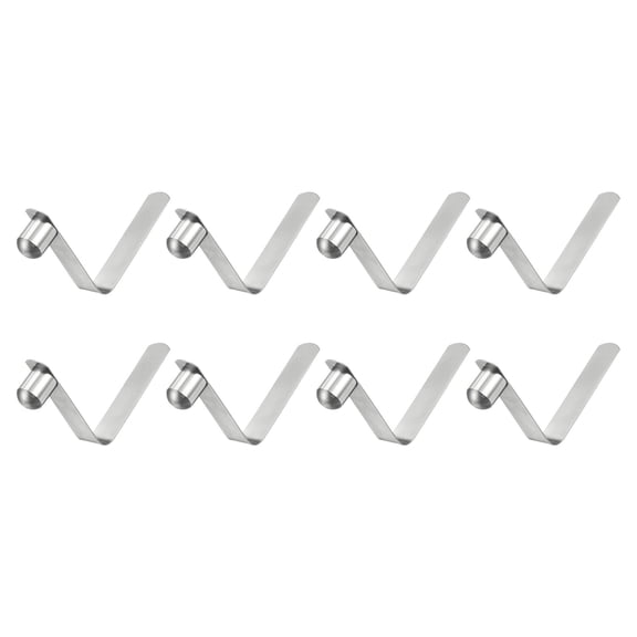 Uxcell 8pcs Single Button Kayak Paddle Snap Spring Clip 9.5x12.5x45mm V-Shaped Solid Telescopic Locking Tube Clips