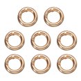 thumbnail image 1 of Uxcell 8pcs Spring O Ring Clip, Metal Spring Clasp Key Ring, 18mm Snap Buckle Accessories for DIY Crafts, Gold, 1 of 7