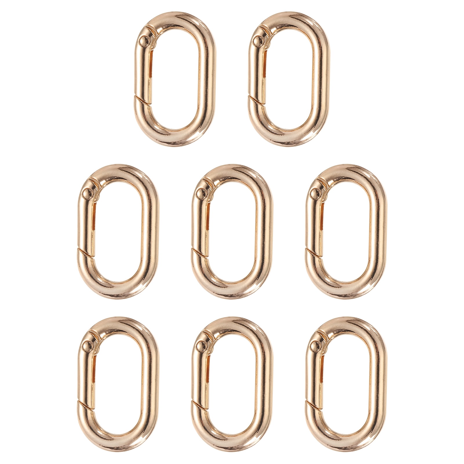 Spring Key Ring Buckle Uxcell 8pcs Spring O Ring Clip, Metal Spring Clasp Key Ring, Rounded ...