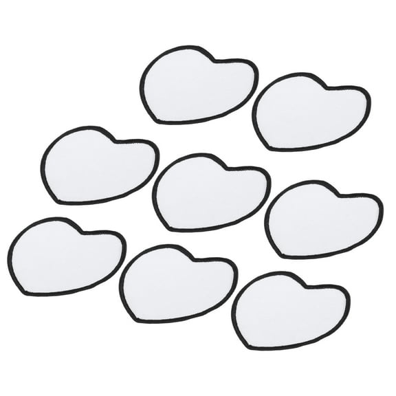 Uxcell 8pcs Sublimation Patch Blank, 8cm/3.15" Fabric Iron-on Blank Heat Transfer Repair Patch DIY Crafts White