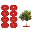 thumbnail image 1 of Uxcell 8pcs Tree Mulch Ring 20.5 Inch Non-Woven Round Tree Protector Weed Barrier Mat Plant Cover Rings for Weed Grass Control Root Protection, Red, 1 of 7