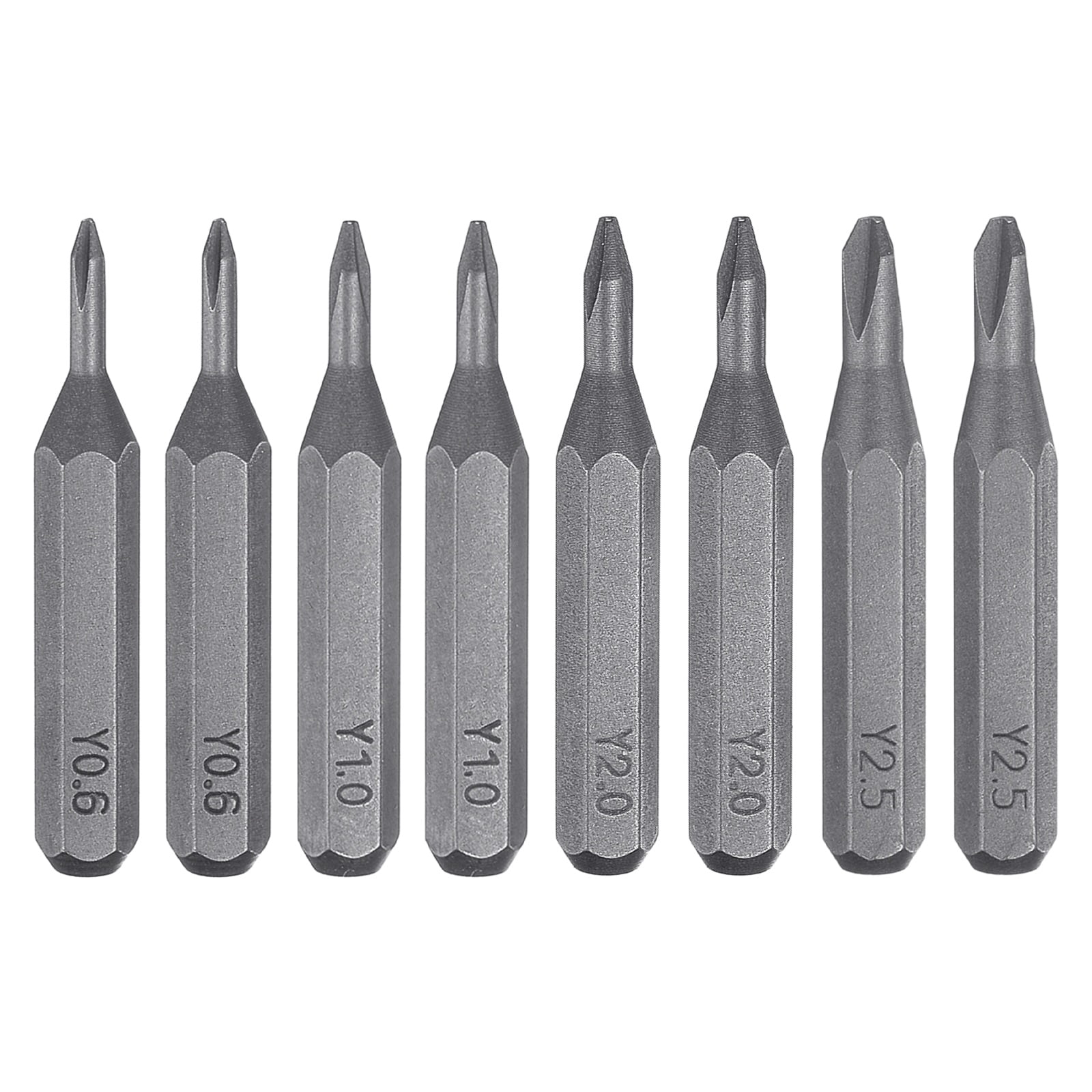 Uxcell 8pcs Tri Wings Screwdriver Bit Set Y0.6-Y2.5 5/32