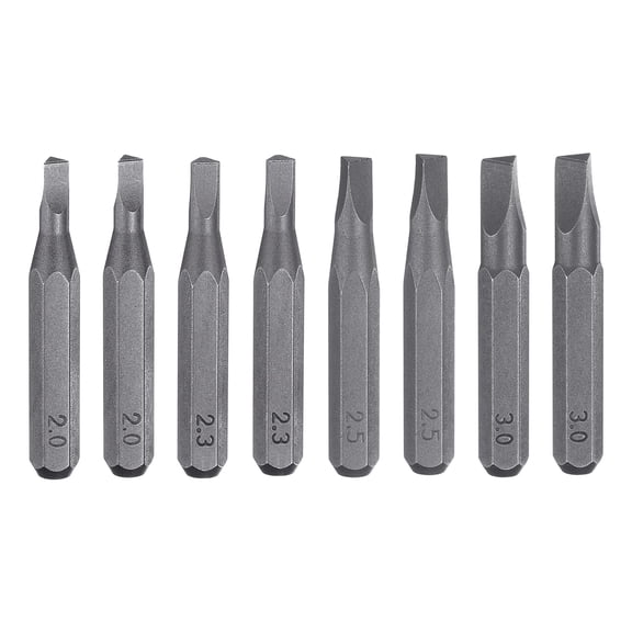 Uxcell 8pcs Triangle Screwdriver Bit Set 2.0-3.0 5/32" Hex Shank 28mm Length S2 Steel Magnetic Triangular Head Screw Driver Drill Bits for Electric Manual Screwdrivers Precision Repair