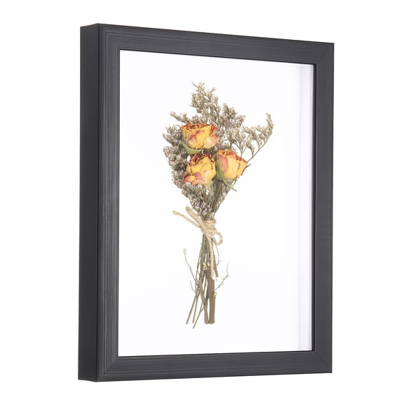 Uxcell 8x10 Inch Shadow Box Display Frame, 2cm Deep Photo Shadow Box Plastic Display Case Wall Mount & Tabletop Display for DIY Photos Flowers Memorabilia Wedding Birthday, Black