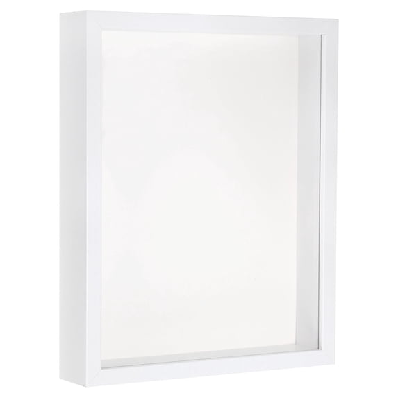 Uxcell 8x10 Shadow Box Frame Wooden Dried Flower Photo Frame Floating Photo Frame White