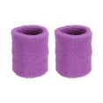 thumbnail image 1 of Uxcell 8x10cm Sport Wrist Bands Cotton Absorbent Athletic Sweatband, Light Purple, 2 Pack, 1 of 6