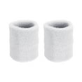 thumbnail image 1 of Uxcell 8x10cm Sport Wrist Bands Cotton Absorbent Athletic Sweatband, White, 2 Pack, 1 of 6
