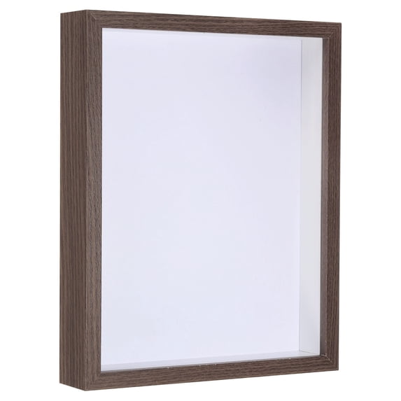 Uxcell 8x12 Shadow Box Frame Wooden Dried Flower Photo Frame Floating Photo Frame Brown