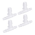 thumbnail image 1 of Uxcell 8x14x8mm OD PP Reducing Barb Hose Fitting Tee T Shape 3 Way Pipe Connector, Translucent 4 Pack, 1 of 5