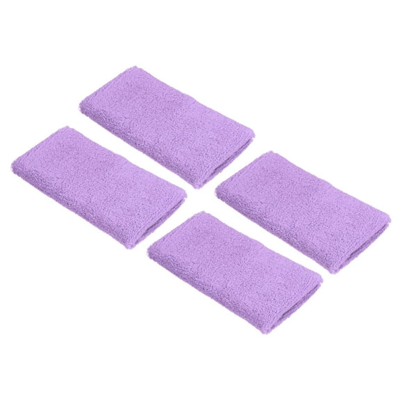 Uxcell 8x15cm Sport Wrist Bands Terry Absorbent Athletic Sweatband, Light Purple 4 Pack