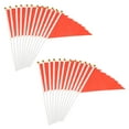 thumbnail image 1 of Uxcell 8x3 Inch Mini Pennant Flags, 25 Pcs Small Handheld Flag for DIY Celebration Sports,Red, 1 of 6