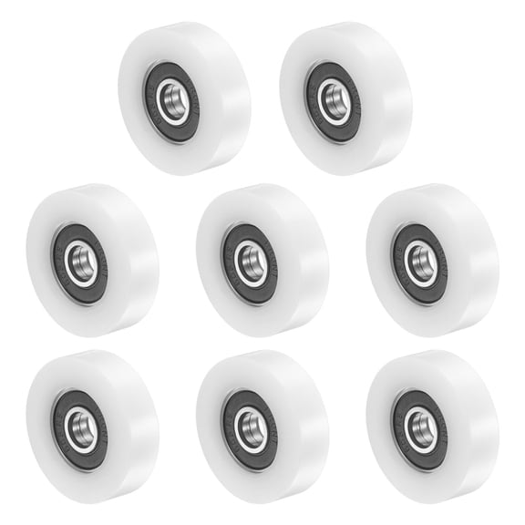 Uxcell 8x36x10mm Ball Bearing Guide Pulley Roller, 8PCS Nylon Round Wheel 608RS
