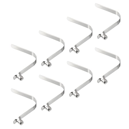 Uxcell 8x5.5mm Kayak Paddle Snaps, Hollow Button Single Pin Lock Tube Spring Clips for Tent Pole, 8 Pack