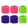 thumbnail image 1 of Uxcell 8x5cm Sport Wrist Bands Terry Absorbent Athletic Sweatband 6 Pack Rose Red Green Purple, 1 of 6