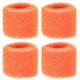 thumbnail image 1 of Uxcell 8x5cm Sport Wrist Bands Terry Absorbent Athletic Sweatband, Orange 4 Pack, 1 of 8