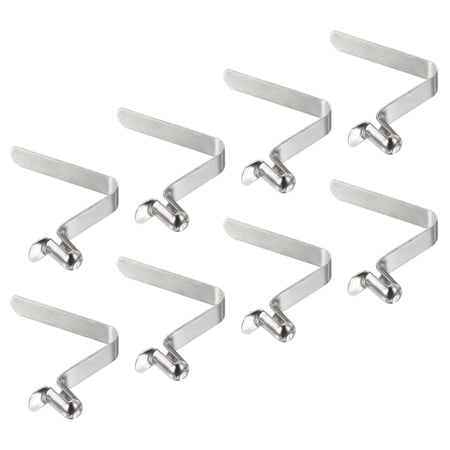 Uxcell 8x5mm Kayak Paddle Snaps Hollow Button Single Pin Lock Tube Spring Clips for Tent Pole, 8 Pack