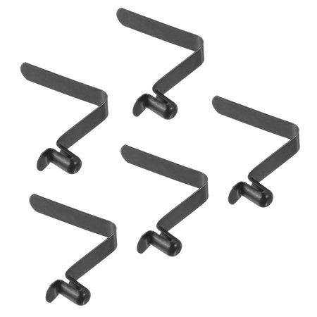 Uxcell 8x5mm Kayak Paddle Snaps Hollow Button Single Pin Lock Tube Spring Clips for Tent Pole, Black 5 Pack