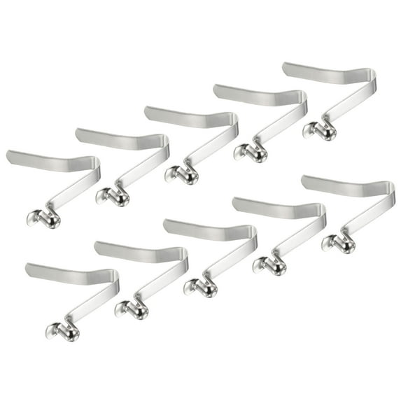 Uxcell 8x6mm Kayak Paddle Snaps, Hollow Button Single Pin Lock Tube Spring Clips for Tent Pole, 10 Pack