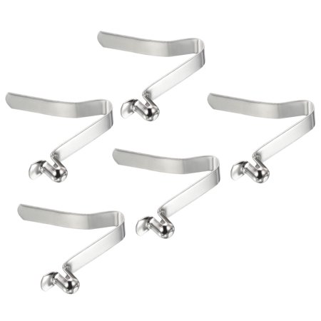 Uxcell 8x6mm Kayak Paddle Snaps, Hollow Button Single Pin Lock Tube Spring Clips for Tent Pole, 5 Pack
