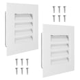 thumbnail image 1 of Uxcell 8x8 Inch Gable Vent, 2PCS Aluminum Alloy Wall Shed Vents with Strainer, White, 1 of 7