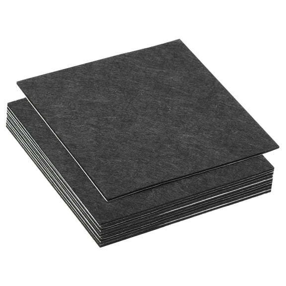 Uxcell 8x8 Inch Lamp Base Felt, 10Pack 2mm Thickness Square Soft Adhesive Non-slip Backed Felt Black