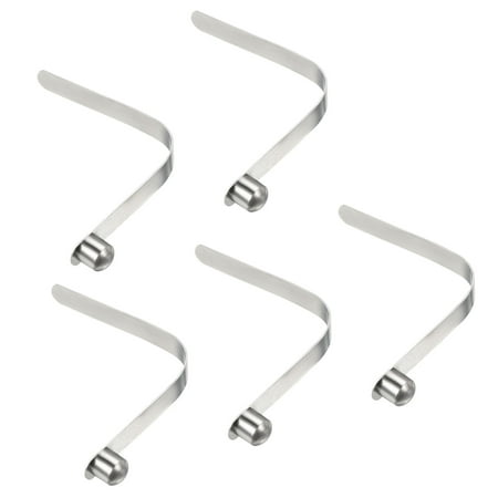 Uxcell 8x8mm Kayak Paddle Snaps, Solid Button Single Pin Lock Tube Spring Clips for Tent Pole, 5 Pack