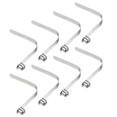 Uxcell 8x8mm Kayak Paddle Snaps, Solid Button Single Pin Lock Tube Spring Clips for Tent Pole, 8 Pack
