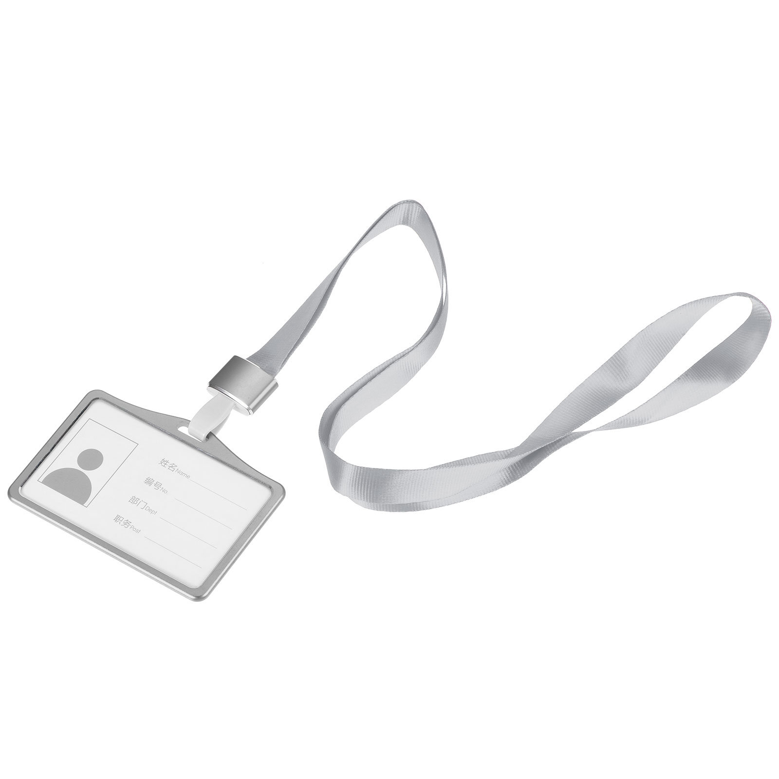 MECCANIXITY Aluminum Badge Holders With Neck Lanyard - 2 Pack Blue ID Card Holders For Office & Events - View #9