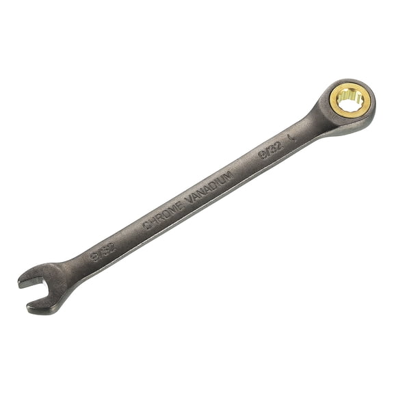 Uxcell 9/32" Ratcheting Combination Wrench SAE 90 Teeth 12 PT Ratchet Spanner