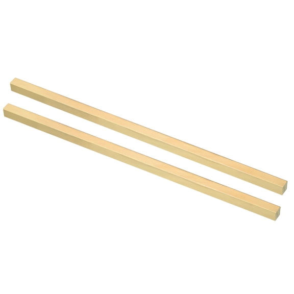 Uxcell 9/32x9/32x8" C360 Brass Square Bar, 2 Pcs Solid Square Mill Stock, Brass