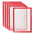 thumbnail image 1 of Uxcell 9.37" x 12.8" Magnetic Display Frame A4 Adhesive Magnetic Sign Holder Red 5 Pack, 1 of 6