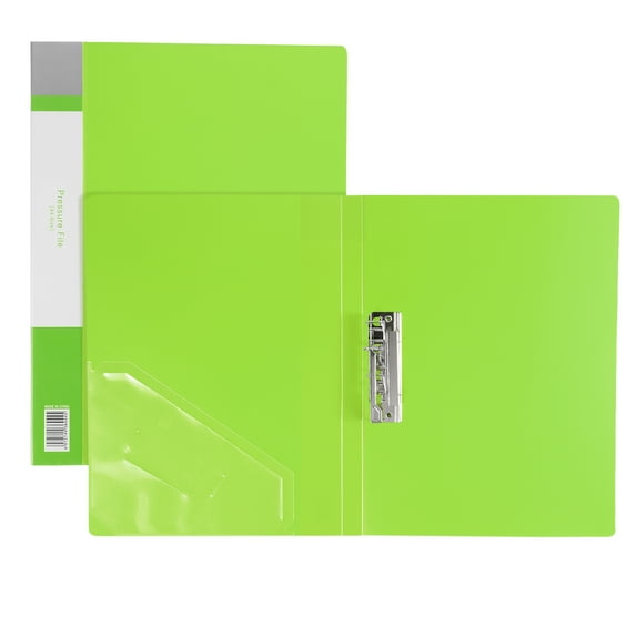 Uxcell 9.3x12.2" Punchless Binder Clamp, 2 Pcs Plastic Single Strong Clip Binder Sheet File Folder Protector, Green