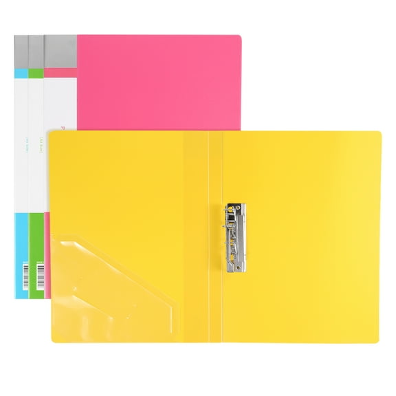 Uxcell 9.3x12.2" Punchless Binder Clamp Set, 4 Pcs Single Strong Clip Binder Sheet File Protector, Multicolored