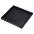 thumbnail image 1 of Uxcell 9.4" Square Wood Serving Tray Decorative Platter Home Kitchen Candle, Black, 1 of 7