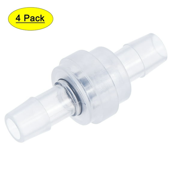 Uxcell 9.4mm Dia. Hose Connector EPDM Plastic Non Return One Way Check Valves 4 Pack