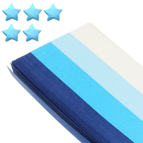 Uxcell 9.4x1/2" Origami Star Paper, 2160Pcs Star Paper Strip, Gradient Blue