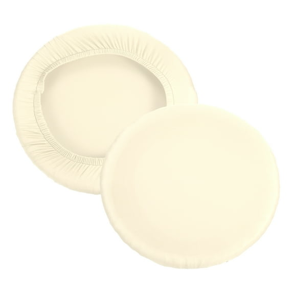 Uxcell 9.5" Bar Stool Cover 2 Pack Stool Cushion Cover 11"-14" Chair Cream