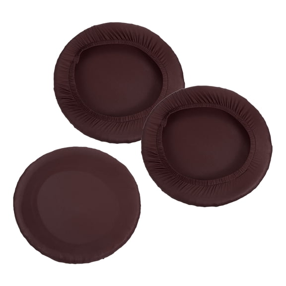 Uxcell 9.5" Bar Stool Cover, 3 Pack Stool Cushion Cover for 11"-16" Chair, Brown