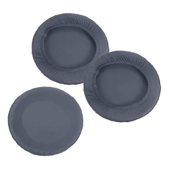 Uxcell 9.5" Bar Stool Cover, 3 Pack Stool Cushion Cover for 11"-16" Chair, Dark Gray