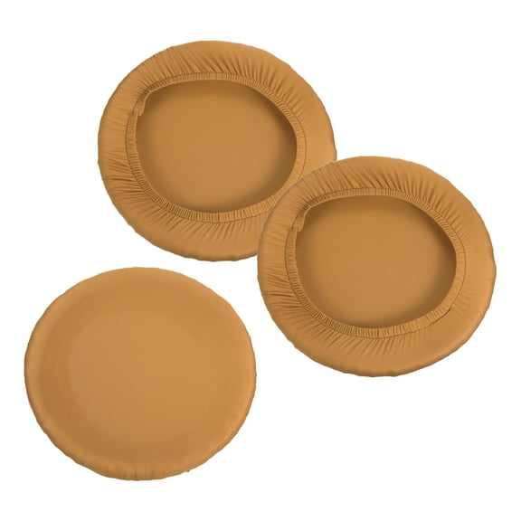 Uxcell 9.5" Bar Stool Cover, 3 Pack Stool Cushion Cover for 11"-16" Chair, Earthy Gold