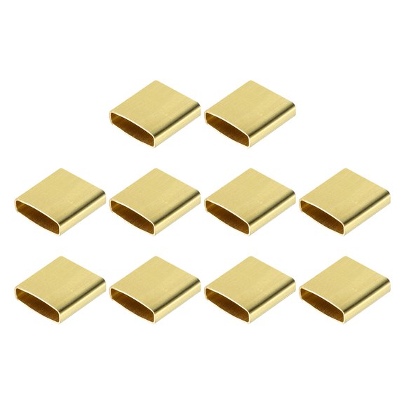 Uxcell 9.5x3.2x10mm Rectangle Brass Tube Spacer Beads for DIY Making Crafts, Gold 50Pack