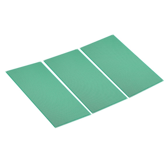 Uxcell 9.8" x 5.1" PCB Board Circuit, 3 Pcs Prototype Perfboard Solder Boards, Green