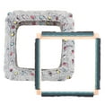 thumbnail image 1 of Uxcell 9.8" x 9.8" Punch Needle Frame, Beech Wood Square Rug Hooking Frame, Dark Blue, 1 of 7