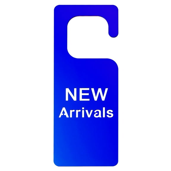 Uxcell 9.84" Door Hanger Sign Engraved Acrylic Sign Door Tag for Store Shop Dark Blue