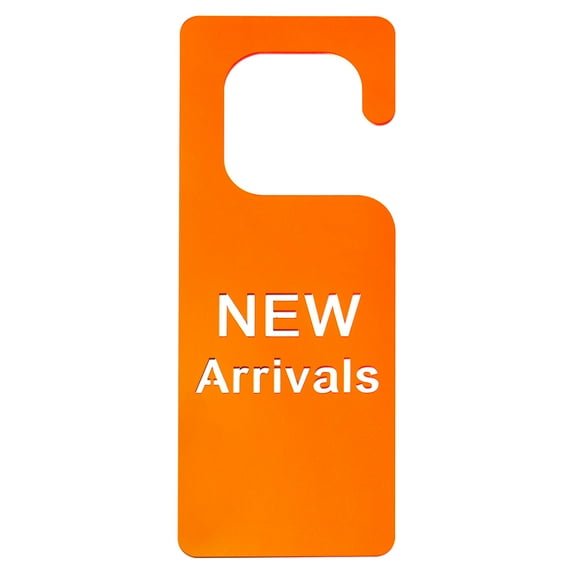 Uxcell 9.84" Door Hanger Sign Engraved Acrylic Sign Door Tag for Store Shop Orange