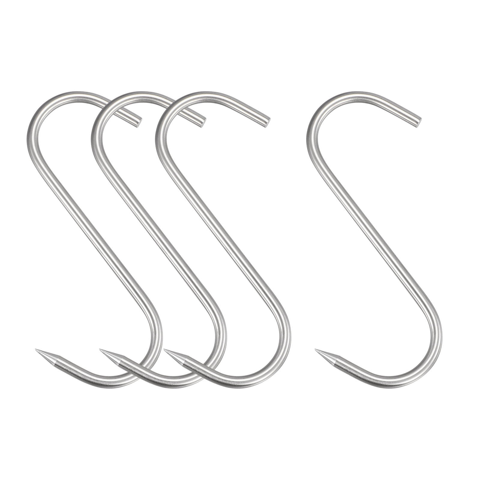Uxcell 9.84" Meat Hooks, 0.39" Thick Stainless Steel SHook, Meat
