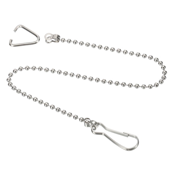 Uxcell 9.84" Toilet Handle Lever Flush Replacement Ball Flappers Chain  Stainless Steel Silver Tone 3pcs