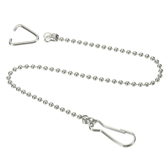 Uxcell 9.84" Toilet Handle Lever Flush Replacement Ball Flappers Chain  Stainless Steel Silver Tone 3pcs