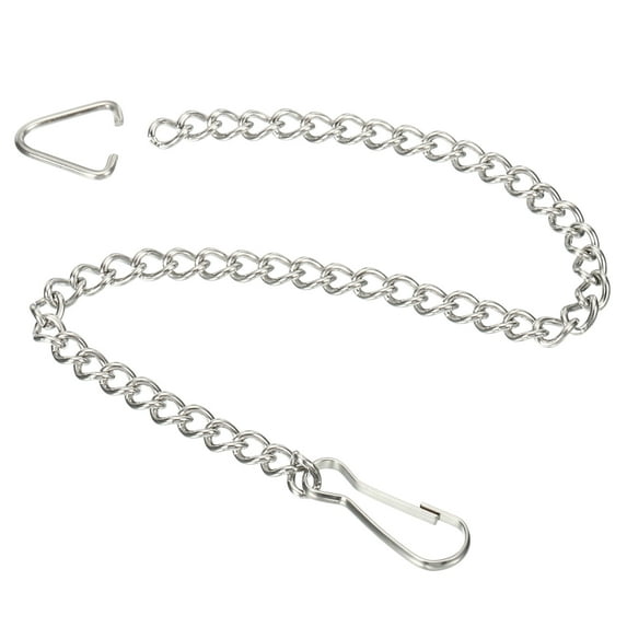 Uxcell 9.84" Toilet Handle Lever Flush Replacement Flappers Chain Stainless Steel Silver Tone 3pcs