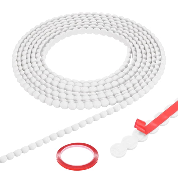 Uxcell 9.84ft Flexible Molding Trim, 8mm Width Peel and Stick Bead Wall Trim for Window Frame Bathroom Mirror Border Cabinet TV Wall Edge Decorative, White